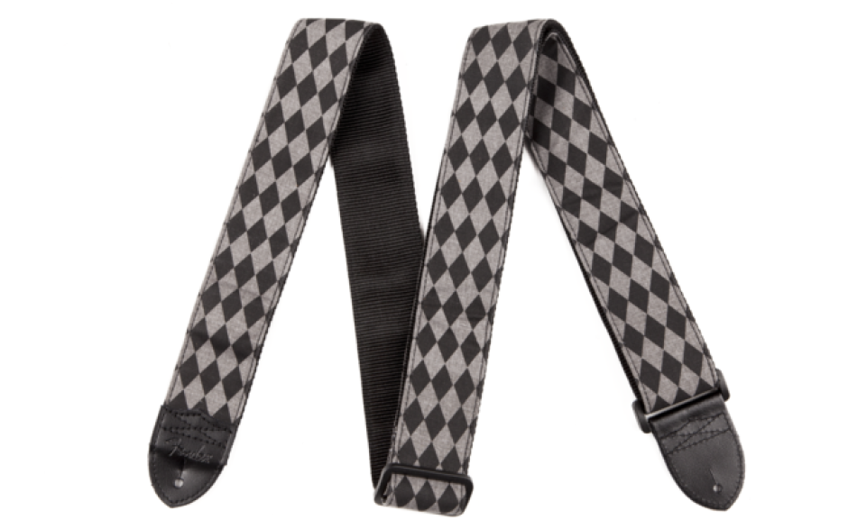 Fender 2' NYLON DIAMOND STRAP BLACK/GREY