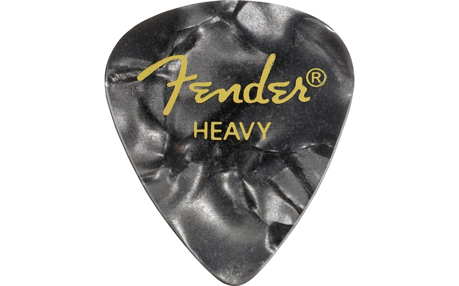 Fender 351 Premium Celluloid (12) - Black Moto Heavy