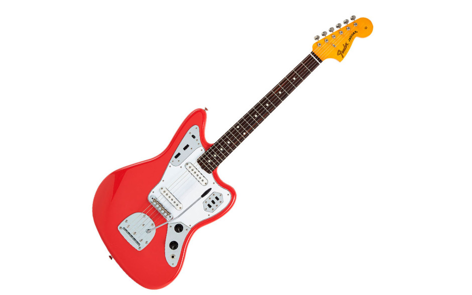 FENDER 60S JAGUAR LACQUER RW FIESTA RED