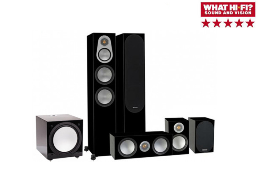 Monitor Audio Silver 300/50/centre 150/W12 Black High Gloss