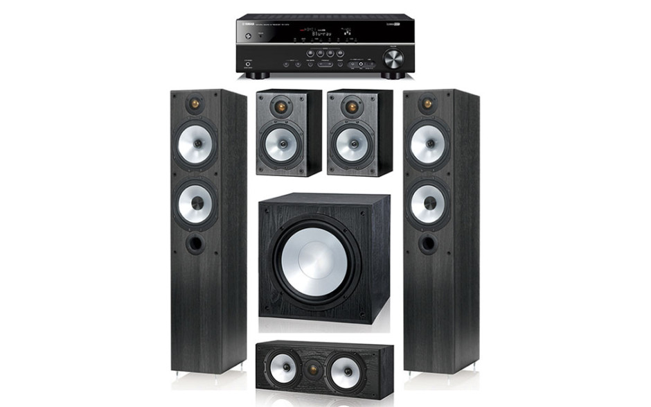 Monitor Audio MR4 и ресивер Yamaha RX-V483
