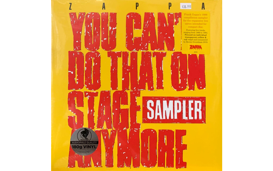 Frank Zappa - You Can"t Do That On Stage Anymore 2 Lp Set 1988/2020 (zr1742, Yellow/red) Zappa/usa M (0824302174210)