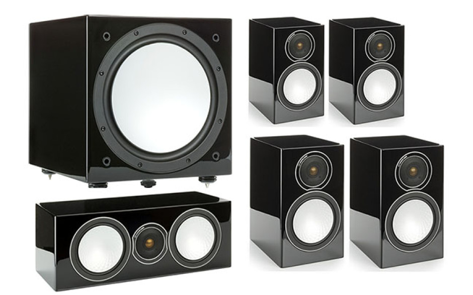 Monitor Audio Silver 100/50/centre150/W12 set 5.1 Black High Gloss