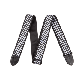 FENDER 2' NYLON CHECKER BOARD STRAP BLACK/WHITE