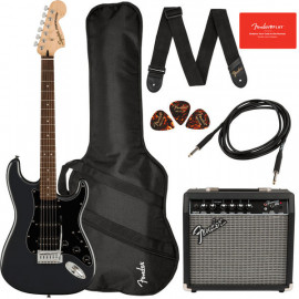 SQUIER by FENDER AFFINITY SERIES STRAT PACK HSS CHARCOAL FROST METALLIC