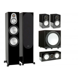 Monitor Audio Silver 500 /100/centre150/W12 Black High Gloss