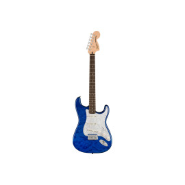 SQUIER by FENDER AFFINITY SERIES FSR STRATOCASTER QMT SAPPHIRE BLUE TRANSPARENT