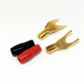Straight Wire - Y Spade Gold Plated Terminal Plug