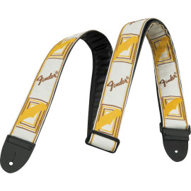 Fender 2" MONOGRAMMED WHITE/BROWN/YELLOW STRAP