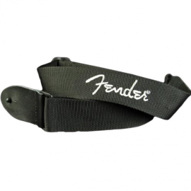 Fender POLY STRAP,GREY 2' BLACK/PEWTER LOGO