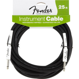 FENDER PERFORMANCE INSTRUMENT CABLE 25 BK