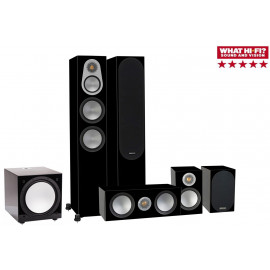 Monitor Audio Silver 300/100/centre 150/W12 Black High Gloss