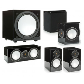 Monitor Audio Silver 100/FX/centre150/W12set 5.1 Black High Gloss