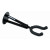 QUIK LOK GS454 Long guitar wall hanger w/double braced arms - Black