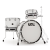 NATAL DRUMS CAFE RACER PIANO WHITE BLACK SPARKLE DOUBLE SPLIT