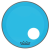 REMO POWERSTROKE3 22" COLORTONE BLUE WITH 5" OFFSET HOLE