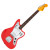 FENDER 60S JAGUAR LACQUER RW FIESTA RED