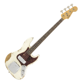 FENDER CUSTOM SHOP 1961 JAZZ BASS HEAVY RELIC OLYMPIC WHITE