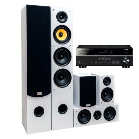 Yamaha RX-V385 + set 5.0 Taga Harmony TAV–506 v.2 White
