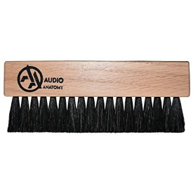 Audio Anatomy Oak Wood Brush Natura With Antistatic Goat And Nylon Fiber - Deluxe Dry & Wet Cleaning