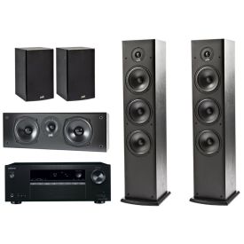 Polk Audio Set 5.0 Polk Audio T50 / T15 / T30 Black + AV Onkyo TX-SR252 Black