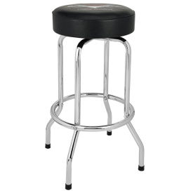 FENDER 30" CUSTOM SHOP CHEVRON LOGO BARSTOOL, BLACK/CHROME