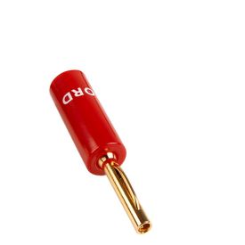 CHORD Crimp Gold Banana Plug Red Cap