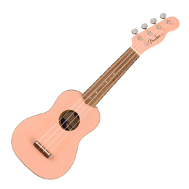 FENDER UKULELE VENICE SOPRANO SHELL PINK WN