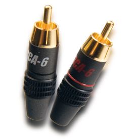 Supra RCA-6 PLUG RED/BLK PAIR