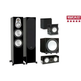 Monitor Audio Silver 500/FX/centre150/W12 Black High Gloss