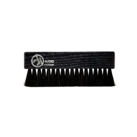 Audio Anatomy Oak Wood Brush Black With Antistatic Goat And Nylon Fiber - Deluxe Dry & Wet Cleaning