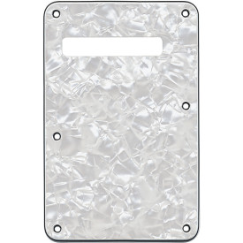 FENDER STRATOCASTER BACK PLATE STRATOCASTER TREMOLO CAVITY COVER 4-PLY WHITE MOTO