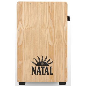 NATAL DRUMS CAJON LARGE BLACK WITH NATURAL PANEL
