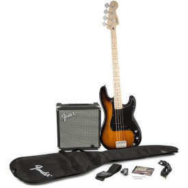 SQUIER by FENDER PJ BASS PACK BROWN SUNBURST