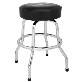 FENDER 24" CUSTOM SHOP CHEVRON LOGO BARSTOOL, BLACK/CHROME