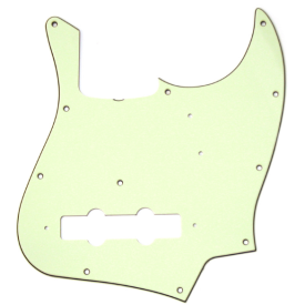 FENDER PICKGUARD JAZZ BASS 11-HOLE VINTAGE MOUNT (with truss rod notch) MINT GREEN