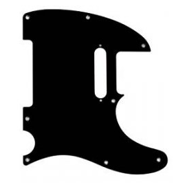 FENDER PICKGUARD FOR TELE 8 HOLE 1 PLY BLACK "BAKELITE"