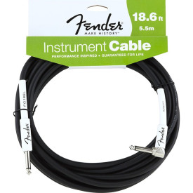 FENDER PERFORMANCE INSTRUMENT CABLE 18,6 BK ANGLED