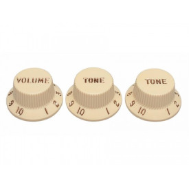 FENDER KNOBS STRATOCASTER 1 VOLUME 2-TONES AGED