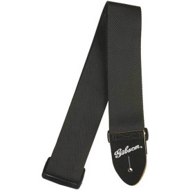 Gibson ASGSB-10 REGULAR STYLE 2' SAFETY STRAP - JET BLACK