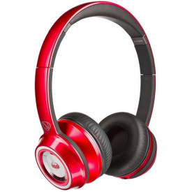 Monster NCredible NTune On-Ear Solid Headphones Solid Red