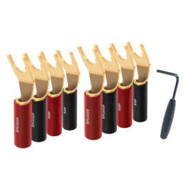 AUDIOQUEST spc SureGrip100 multi Spade Gold set of 8