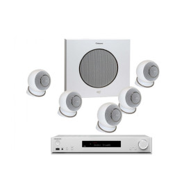 Onkyo TX-L50 White + set 5.1 Cabasse Eole 4 5.1 System WS Glossy White
