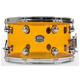 NATAL DRUMS ARCADIA ACRYLIC SNARE DRUM TRANSPARENT ORANGE