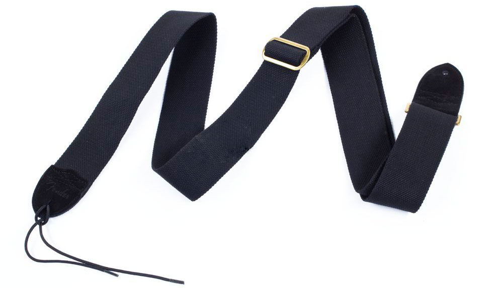 FENDER 2' COTTON BK OVAL LOGO STRAP