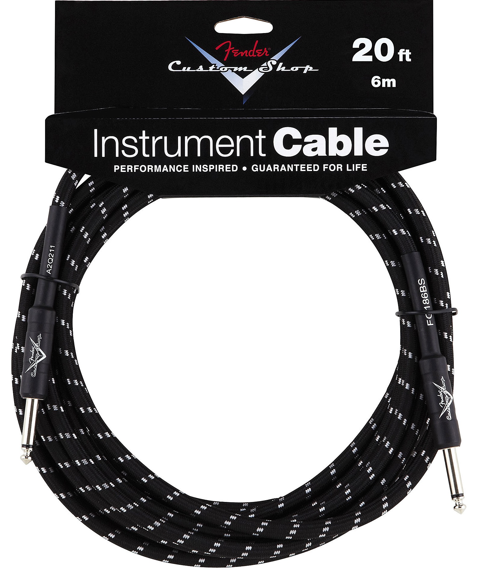 FENDER CUSTOM SHOP CABLE 20 BLACK TWEED