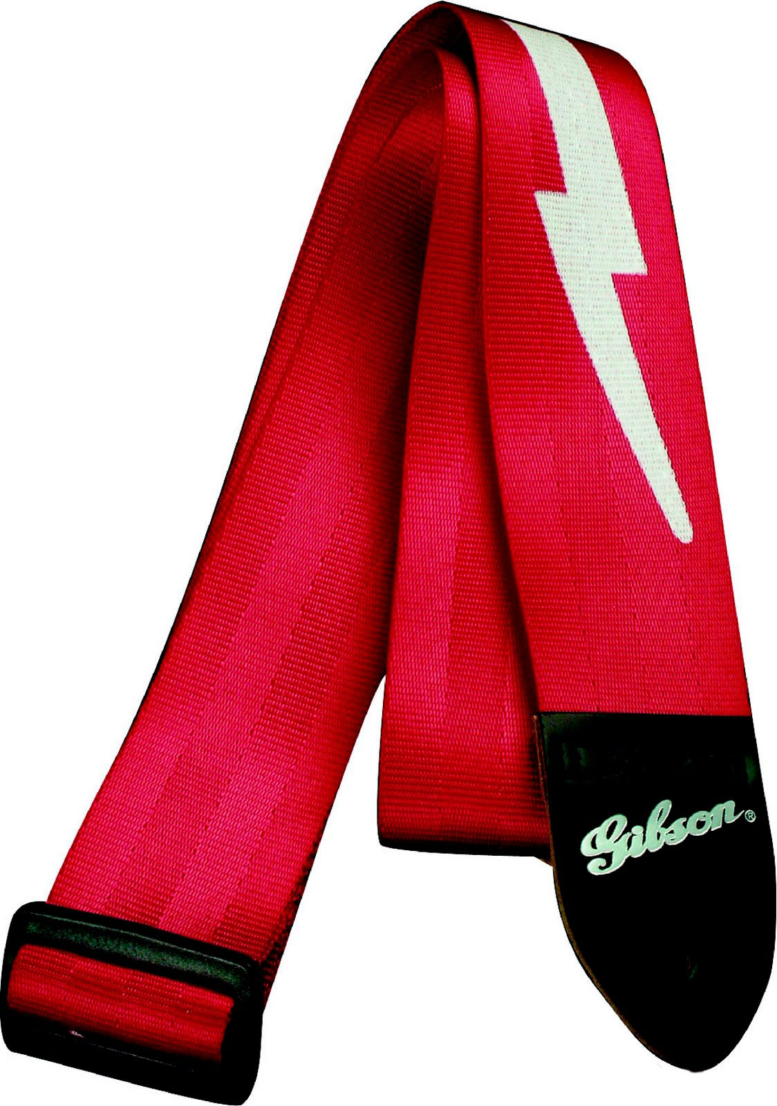 Gibson ASGSBL-20 LIGHTNING BOLT STYLE 2' SAFETY STRAP - FERRARI RED