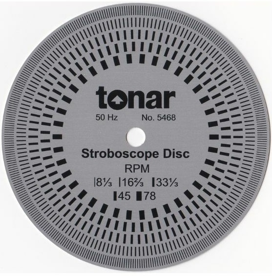 Tonar 10cm Aluminium Stroboscopic Disc, art.5468