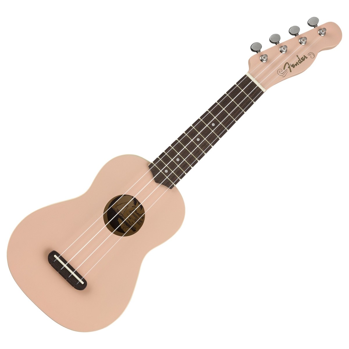 FENDER UKULELE VENICE SOPRANO SHELL PINK