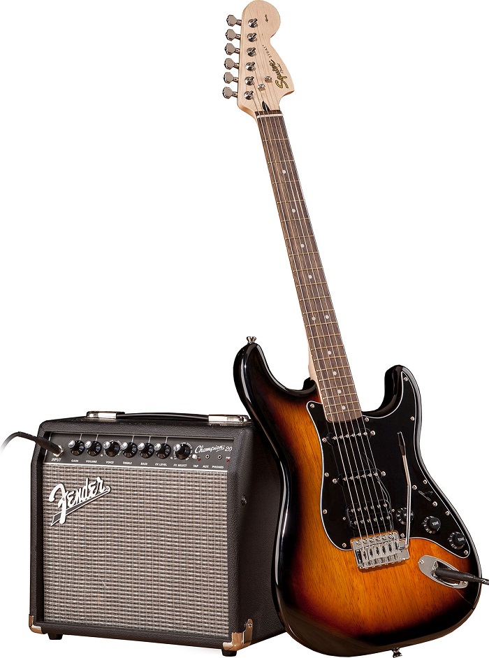 FENDER SQUIER STRAT PACK HSS BROWN SUNBURST